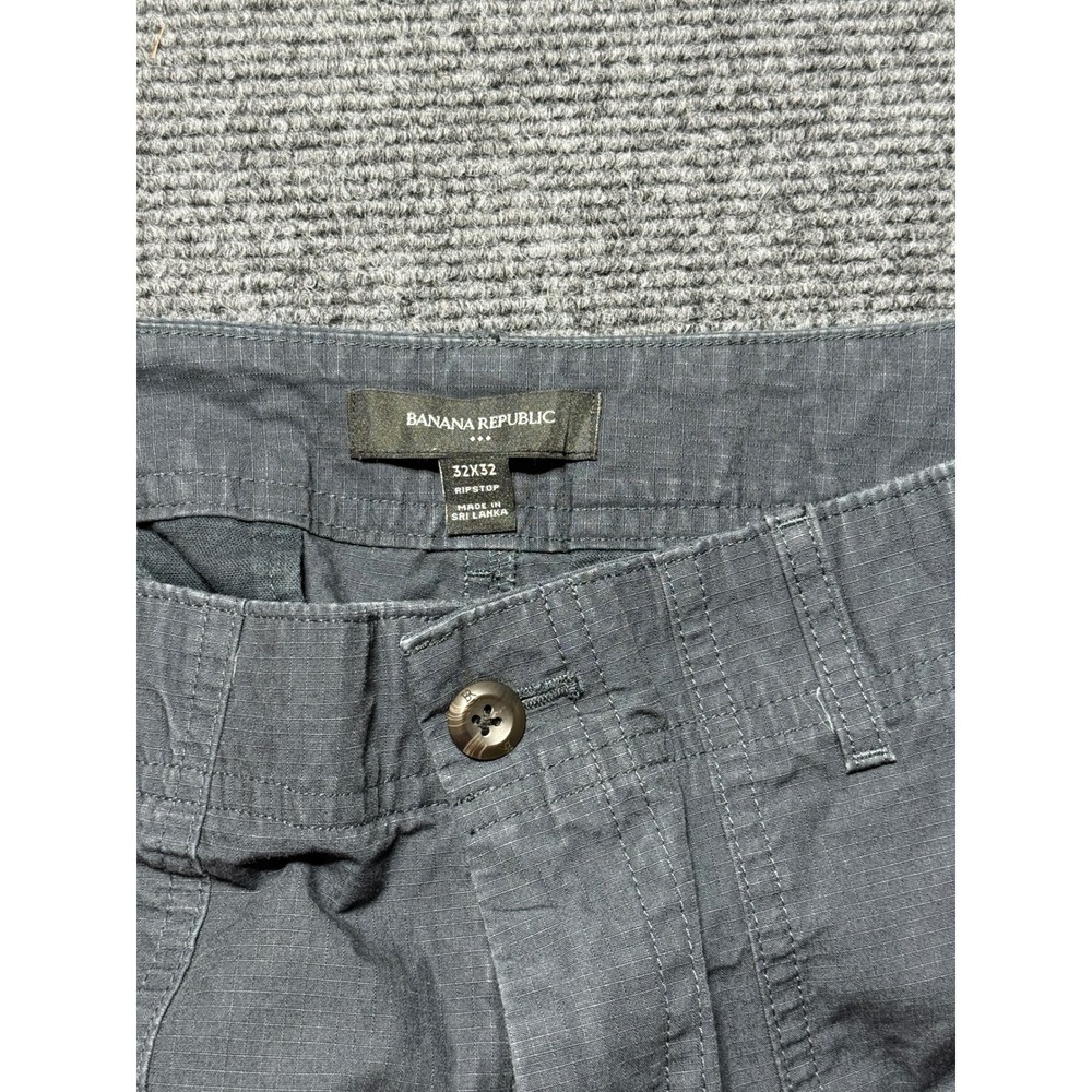 Banana Republic Cargo Pants Mens 32x32 Blue Excellent Ripstop Cotton - Picture 3 of 9